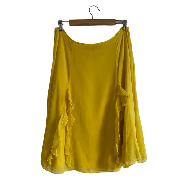 St. John Yellow Ruffle Skirt - Picture 2 of 5